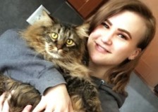 Staff writer, Lyn Jarrell and her cat, Mountain-Dew, pose for a photo. Jarrell believes that people need to be more open-minded and supportive of animal rights activist groups.