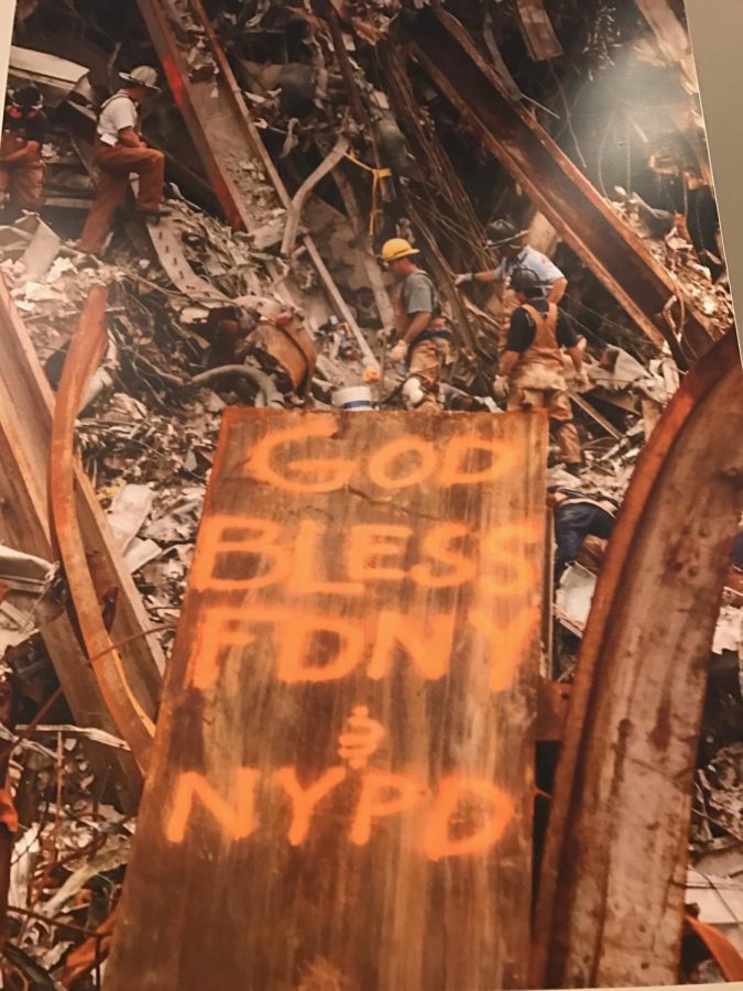 A photograph that is on display at the 9/11 Memorial Museum which opened on Sept. 11, 2011.  Rayna Minix argues that taking time to remember this tragedy in American history is essential. 
