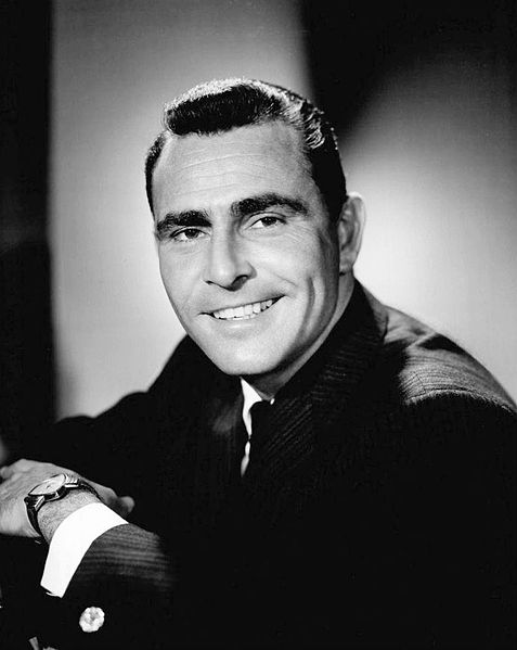 Portrait photo of author and creator of The Twilight Zone, Rod Serling. 
*No copyright; photo use Public Domain*