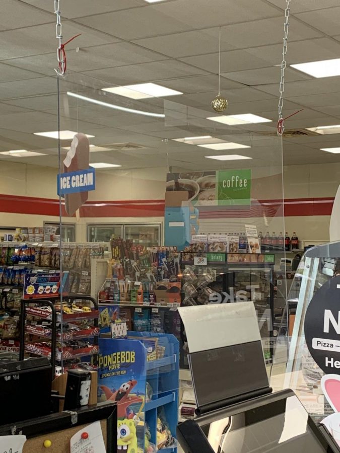 The proxy glass in which 7-Eleven has begun to use as a quarantine protocol taken on Saturday May 16. As of now this is the only action at our local 7-Elevens that is required.