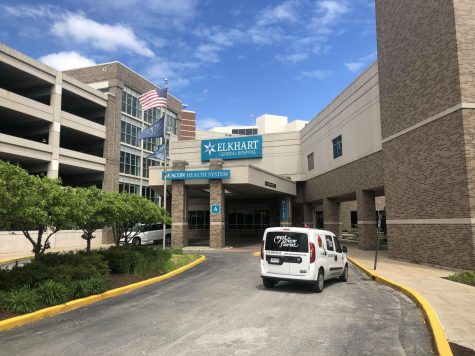 Elkhart General hospital on Thursday, May 21. During stay at home orders, teens were categorized as essential workers in grocery stores, pharmacies, hospitals, and convenience stores. 