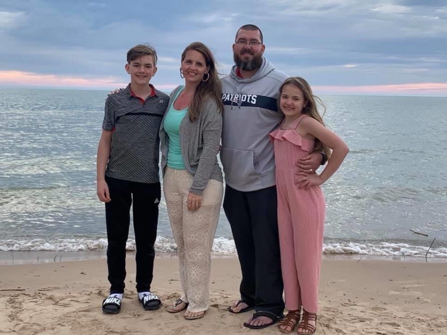 Despite their busy work and school schedule, EMHS couple, Jeff Miller and Julie Tyrakowski, make it a point to spend time as a family. 