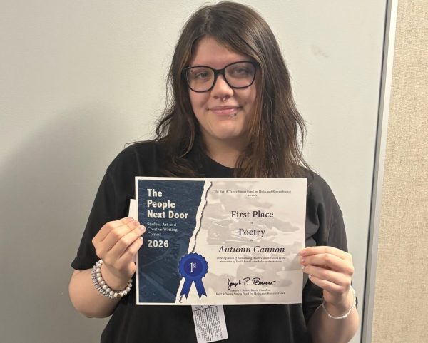 Autumn Cannon earned 1st place for her poem.