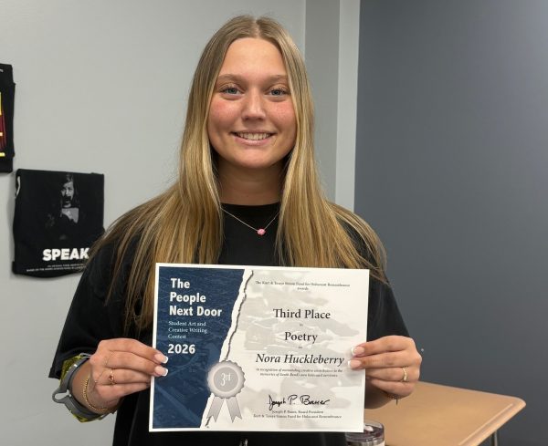 Nora Huckleberry earned 3rd place for her poem.
