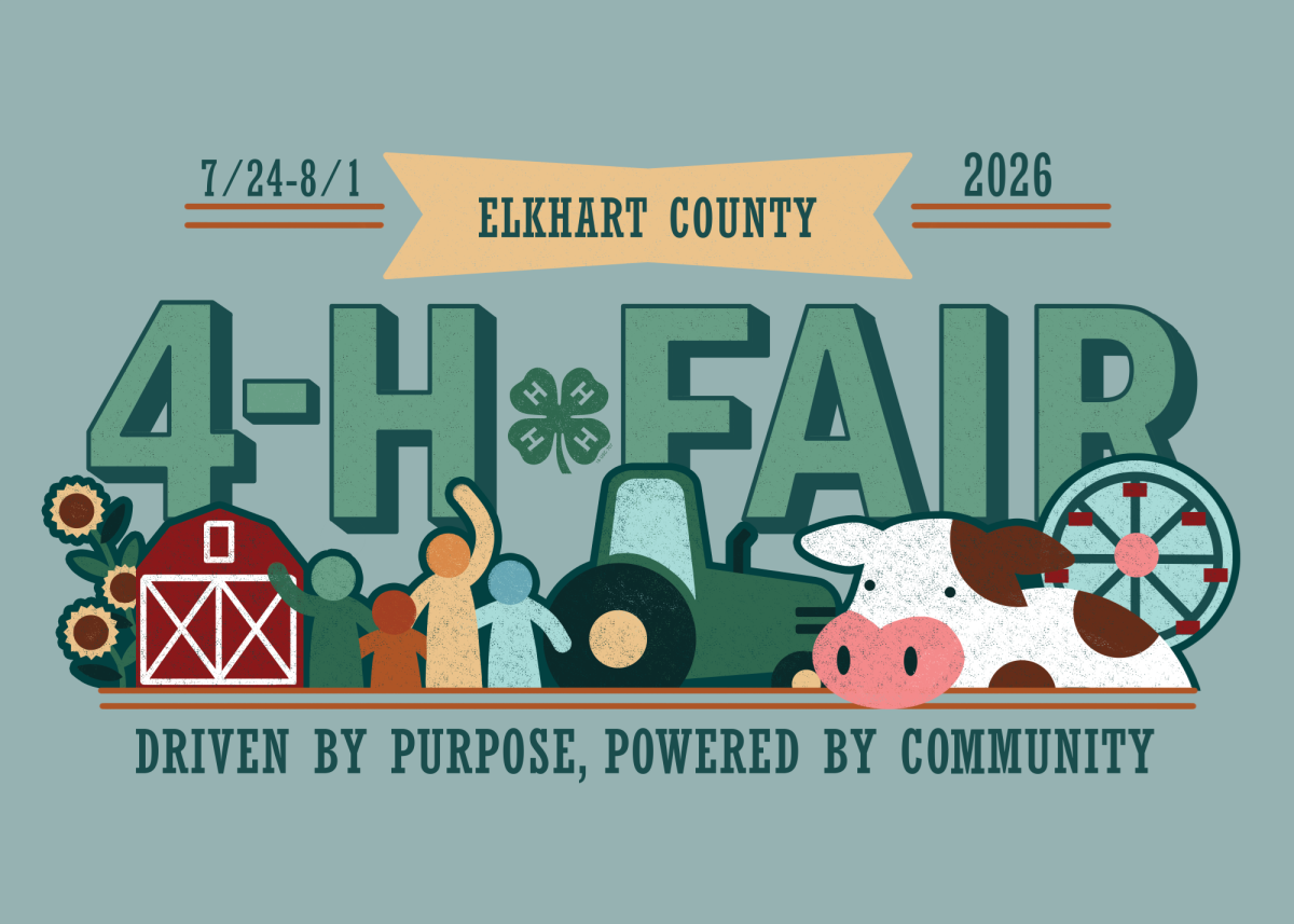 Pictured is the 2026 Elkhart County 4-H Fair logo.